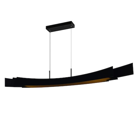 Cwi Lighting Candora Integrated LED Black Island/Pool Table Light 1698P72-101